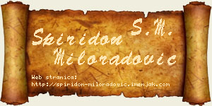 Spiridon Miloradović vizit kartica